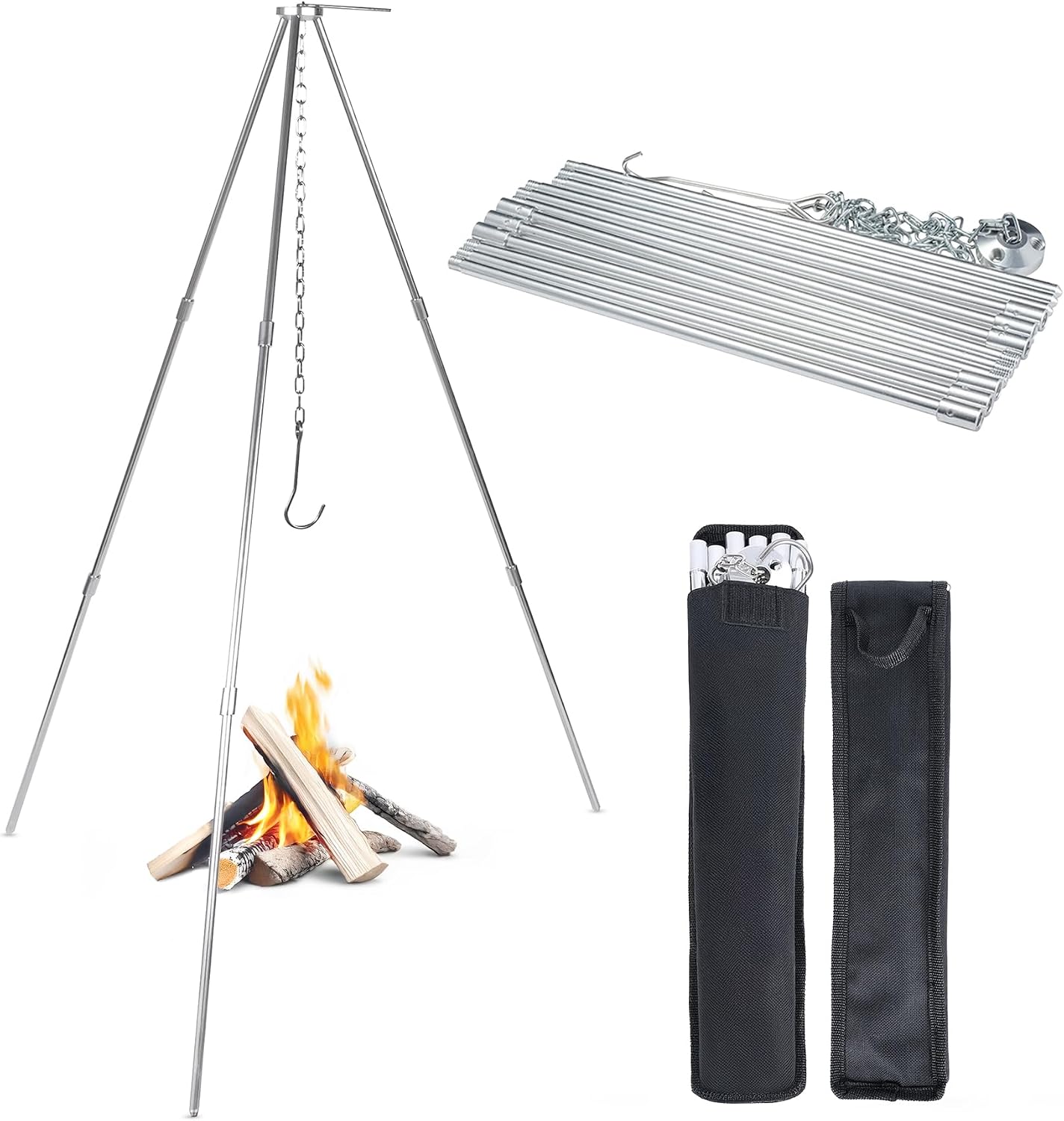 Camping Cooking Open Fire - Open Fire Compatible 33 Inch Camping