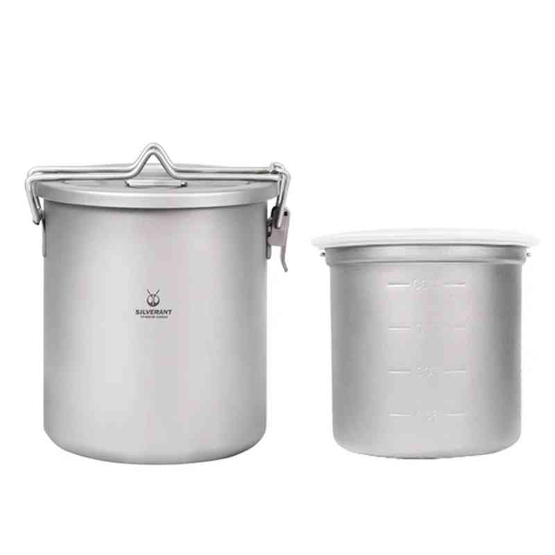 Camping Cooking Open Fire - Silverant Camping Titanium Pot Ultralight Rice