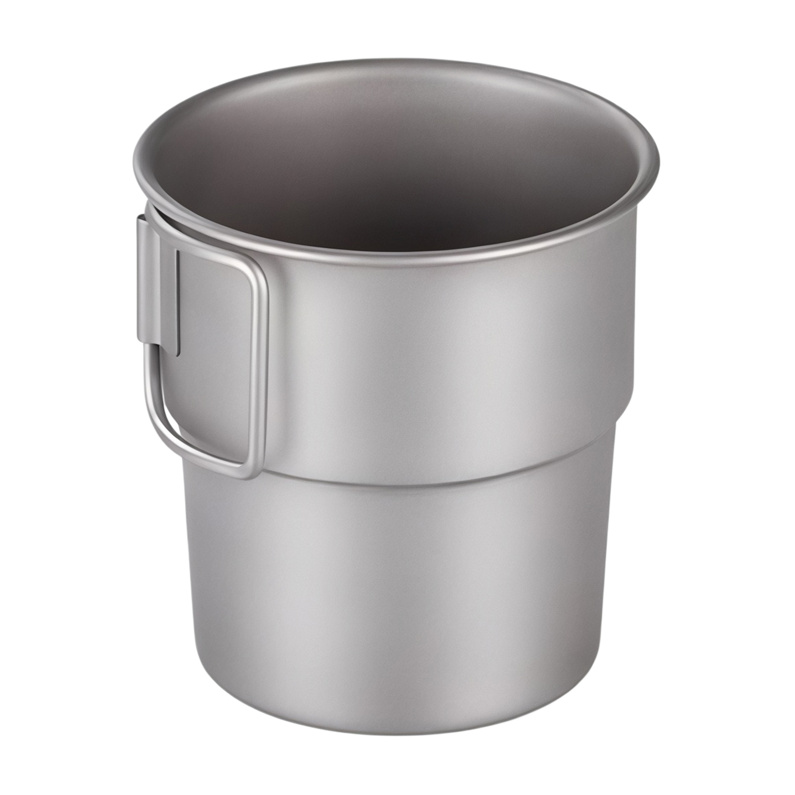 Camping Cooking Open Fire - Titanium Coffee Mug with Foldable Handle