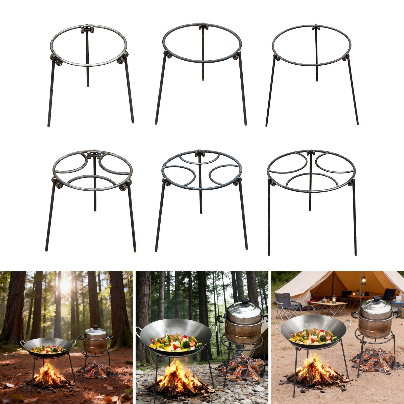 Camping Cooking Open Fire - Folding Campfire Tripod Durable Pot Rack