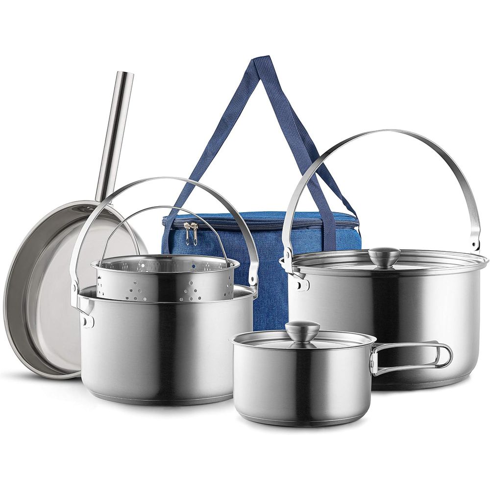 Camping Cookware Set 304 Stain - Camping Cooking Open Fire review and price