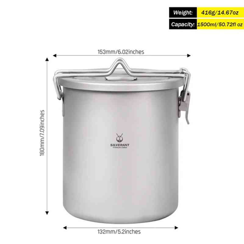 Silverant Camping Titanium Pot - Camping Cooking Open Fire review and price